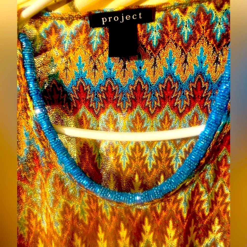 Project 62 Brown and Blue Patterned Women's Tunic